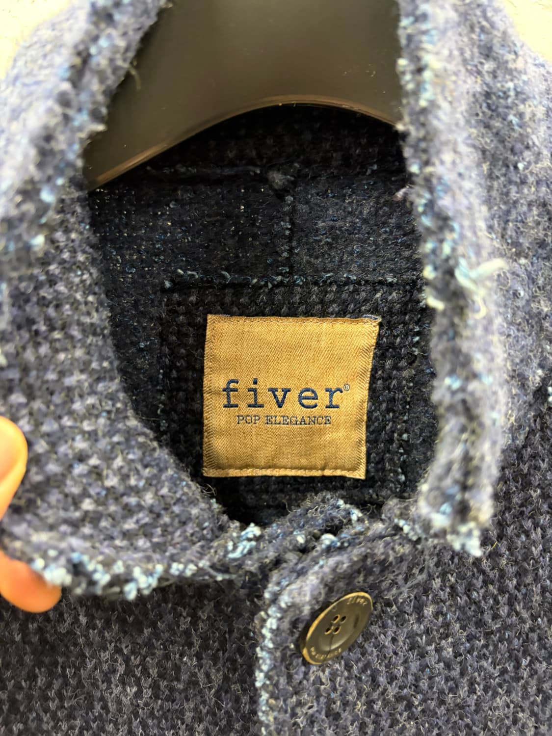 Fiver 네이비 톤 남성 하프 코트 105 상품이미지4