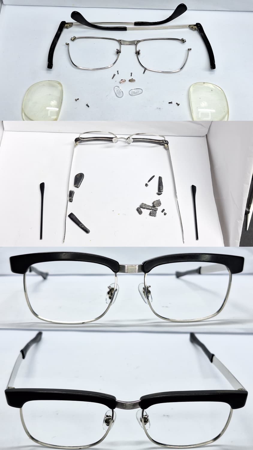 70s 빈티지 일본 수제 하금테 52-69 SPM 선플래티늄 안경테/레트 상품이미지3