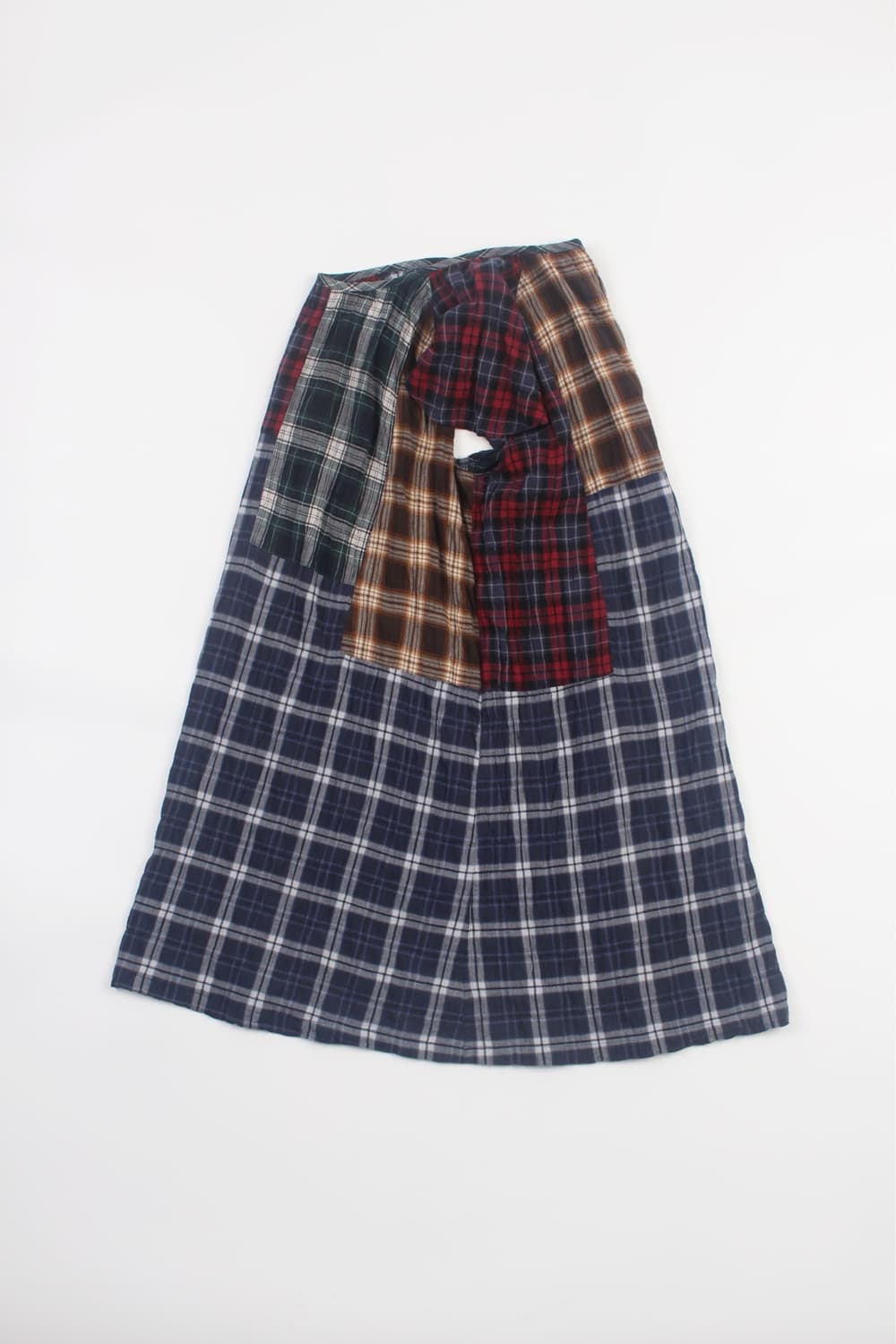 JPN Patchwork Plaid Raglan One piece 상품이미지6