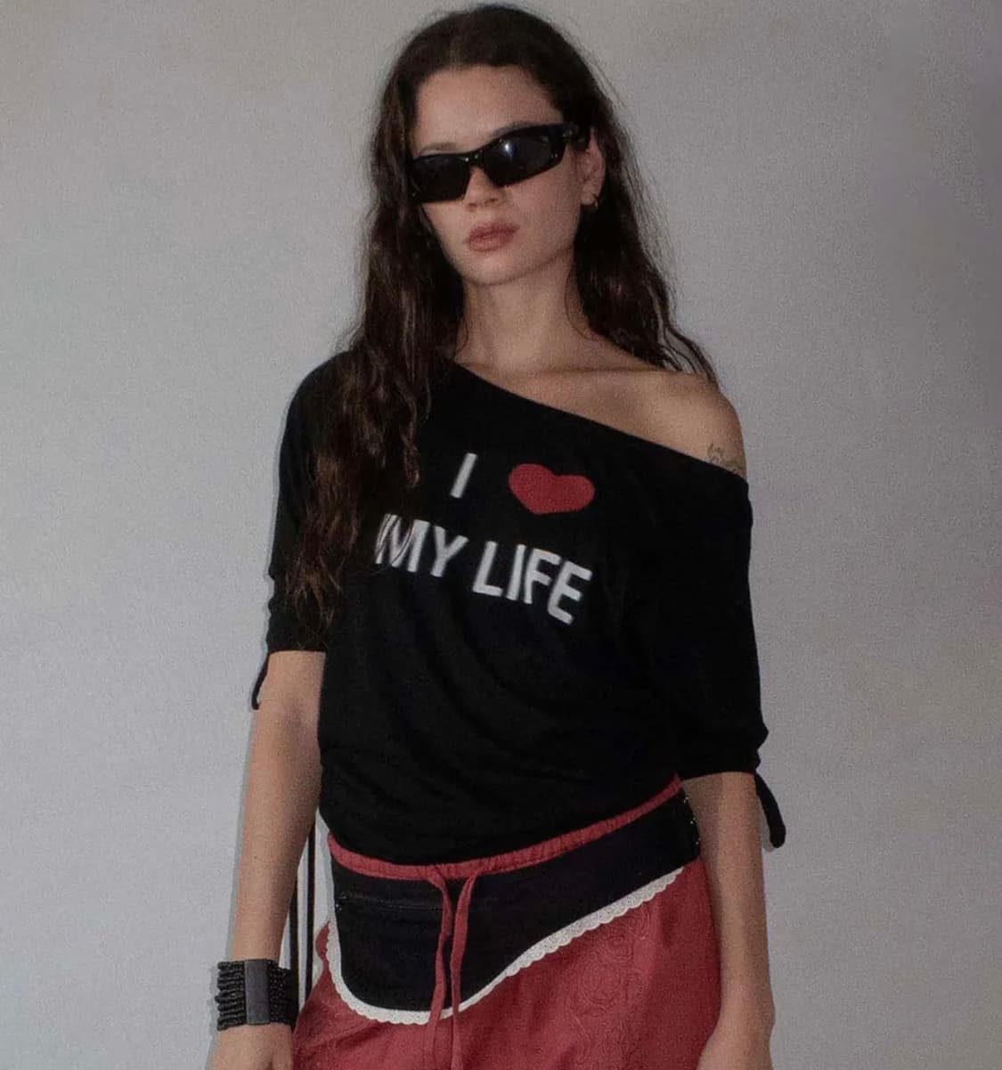 스컬프터 Tie Sleeve Tee Black 상품이미지1