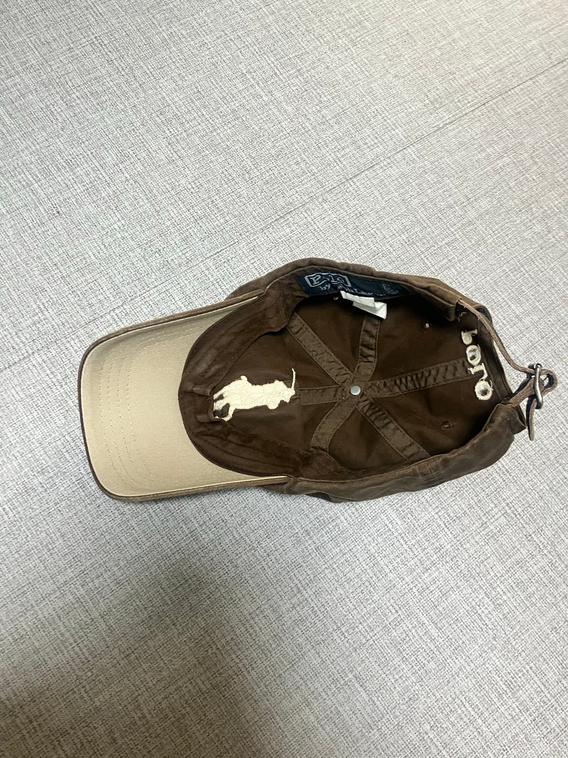 Polo 폴로랄프로렌 빅포니 자수로고 볼캡 브라운 상품이미지3