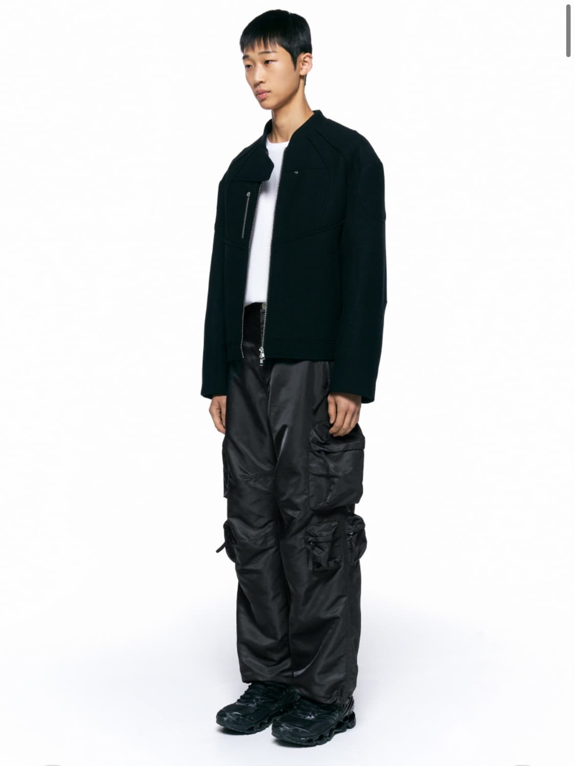 인사일런스  울 레이싱 자켓 BLACK L사이즈 상품이미지4