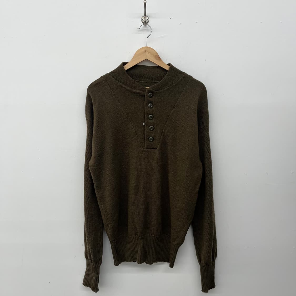 Usa army 빈티지 버튼 울 니트 XL 상품이미지1