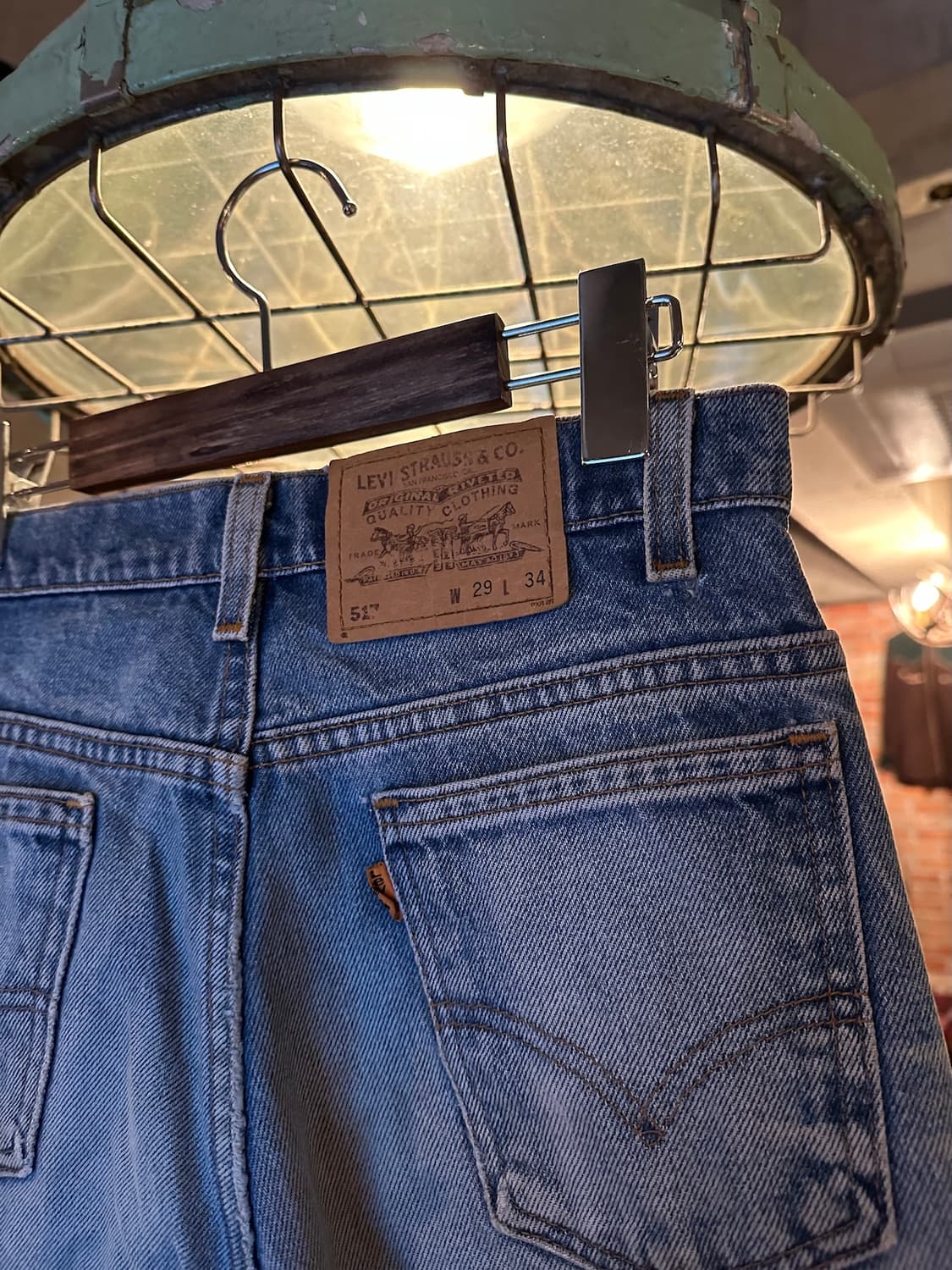 90s USA 빈티지 리바이스 517 오렌지탭 부츠컷 데님 팬츠 상품이미지5