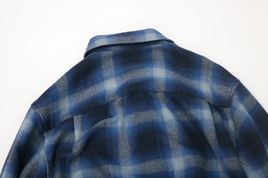 미치코런던 헤링본 체크 블루 플라넬 셔츠 상품이미지7