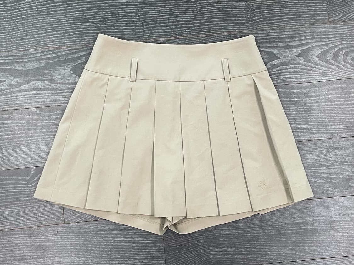 데상트 골프 플리츠 베이지 테니스스커트 치마바지 프레피 상품이미지1