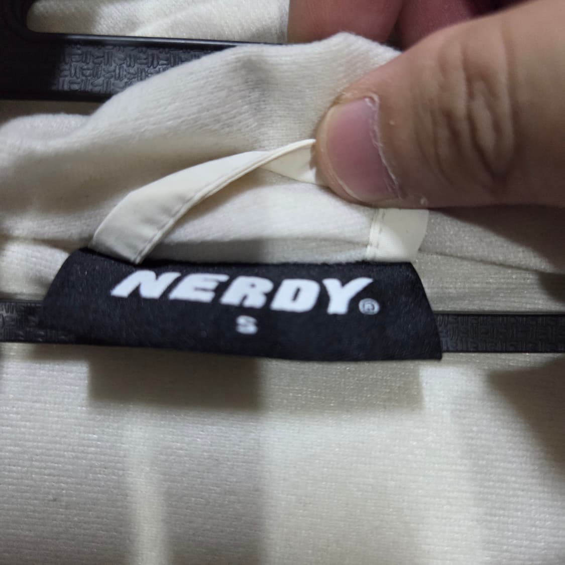 널디 NERDY 뽀글이 후리스 후드집업 아이보리 상품이미지2