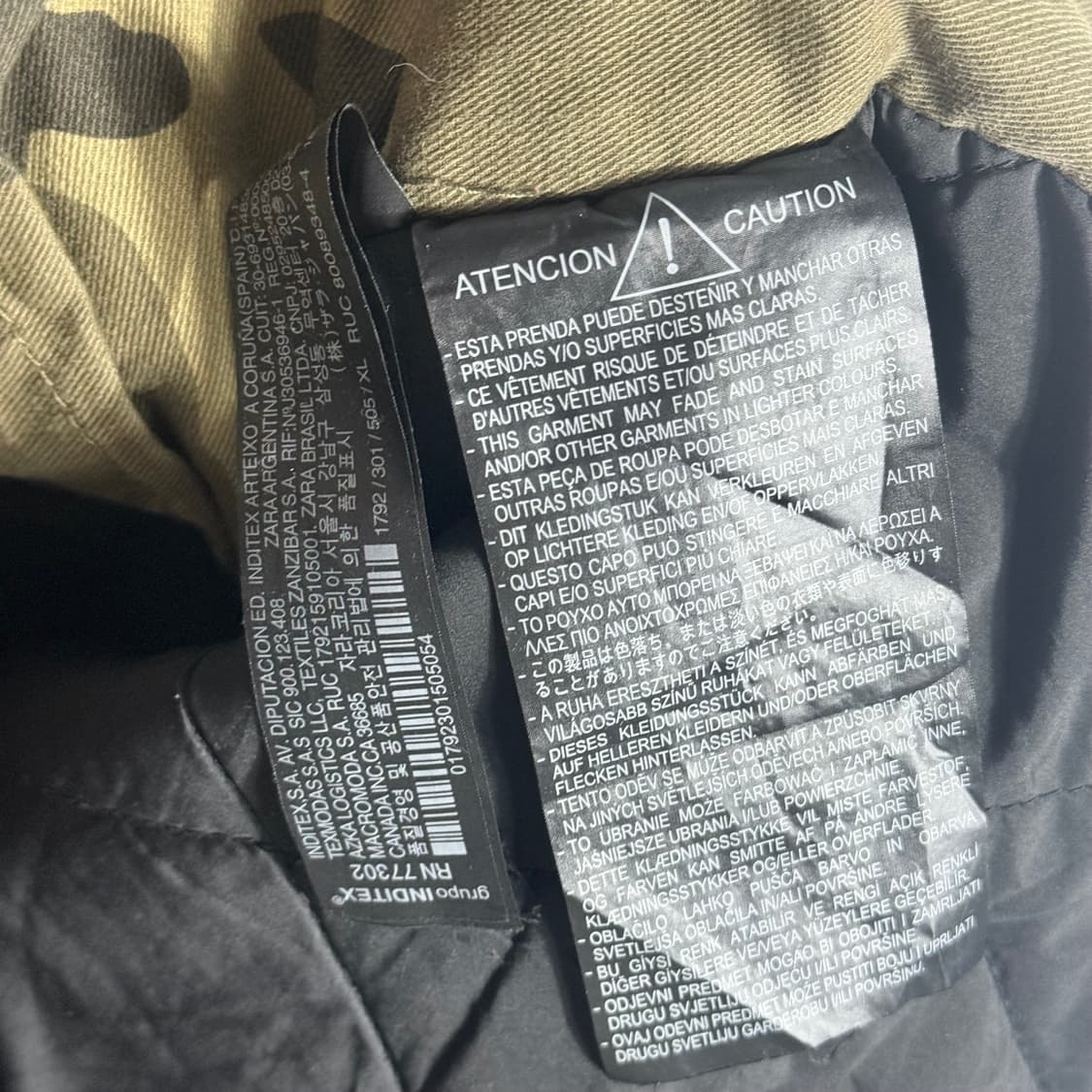 자라(zara) 카모플라쥬 후드 점퍼 XL 상품이미지3