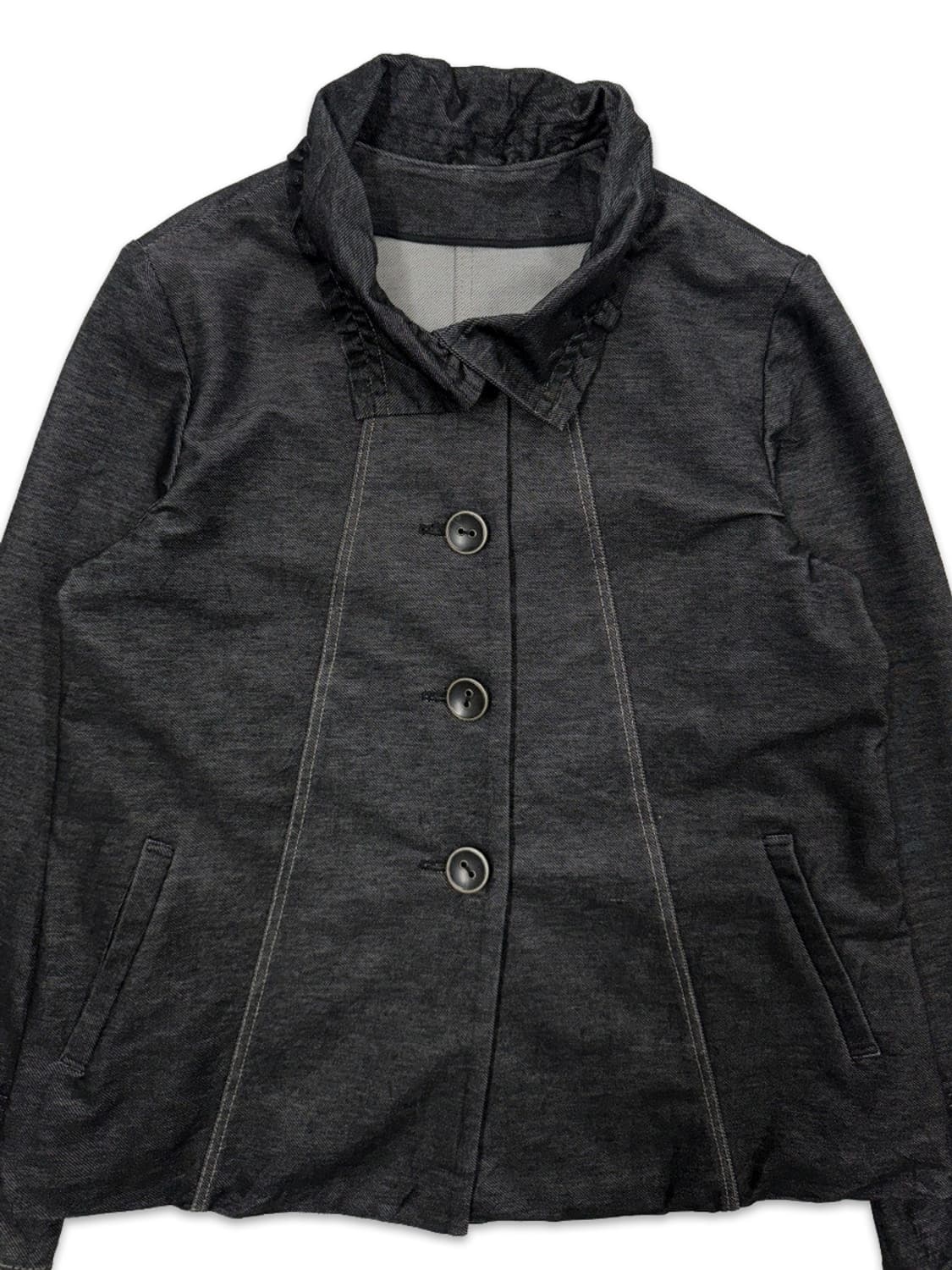 빈티지 블랙 라인 프릴 자켓 상품이미지3