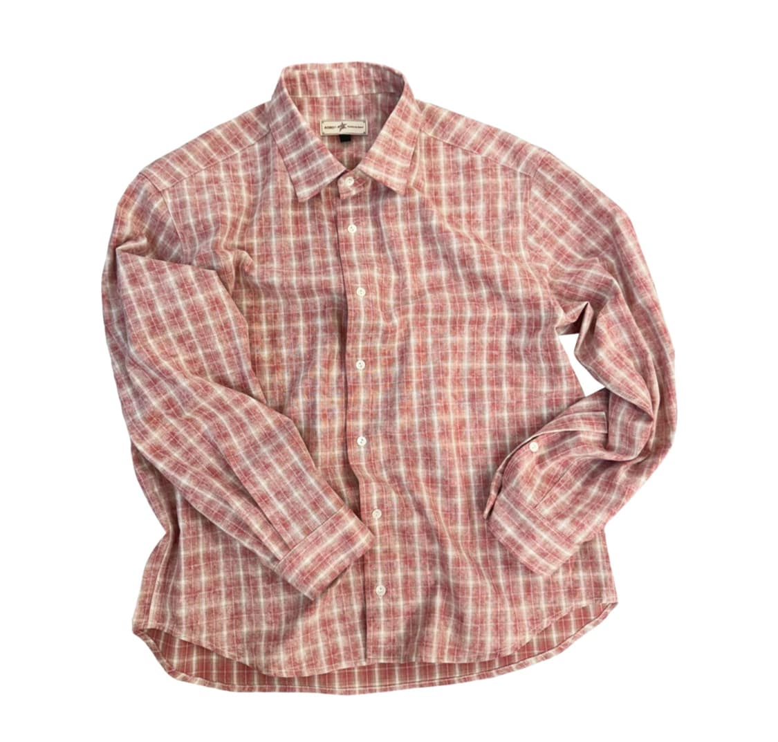 [2] 아오이로 크롭 체크 셔츠 베리 파르페 상품이미지1