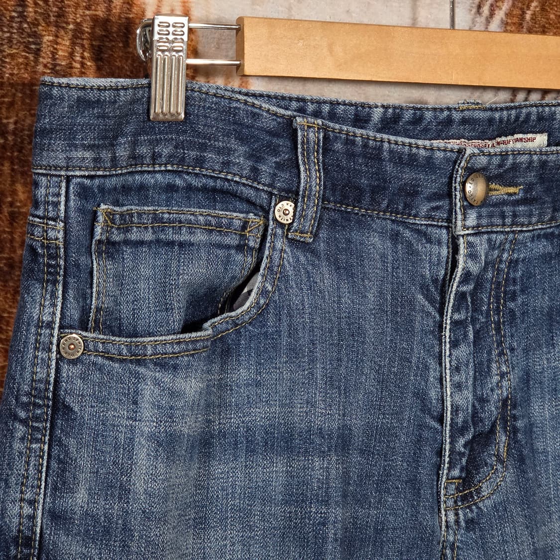 빈티지 뒷자수 중청 데님팬츠 상품이미지5