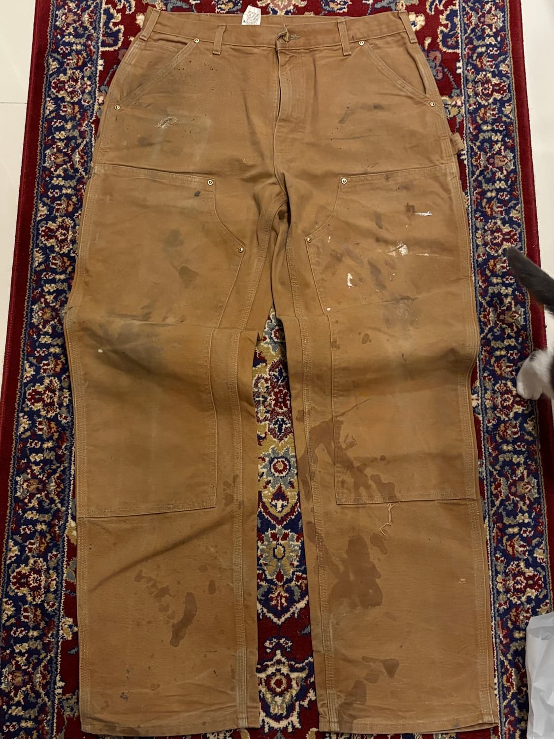 [B01] 빈티지 칼하트 더블니 브라운 썩블니 오리지널핏 34x34 상품이미지1