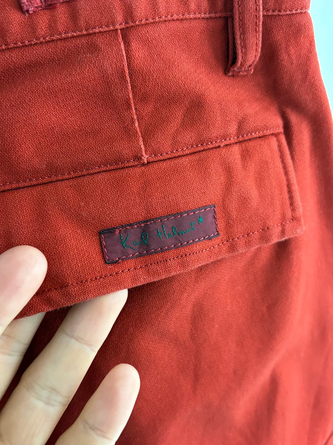 Karl Helmut 칼헬무트 레드 컬러 카고 팬츠 상품이미지4