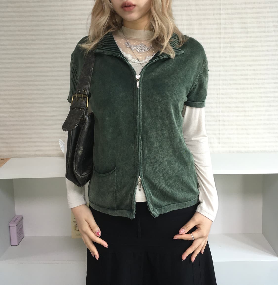jpn vintage archive green pocket knit 상품이미지3