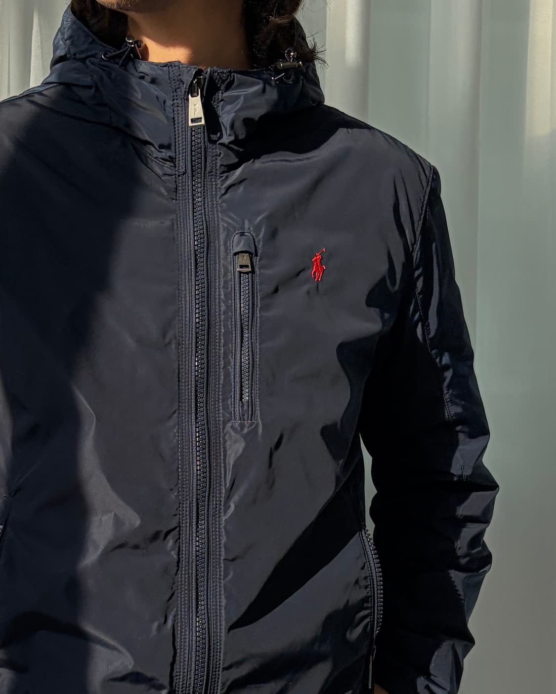 [M-L]폴로 랄프로렌 덕다운 패딩 후드 자켓 navy 상품이미지2