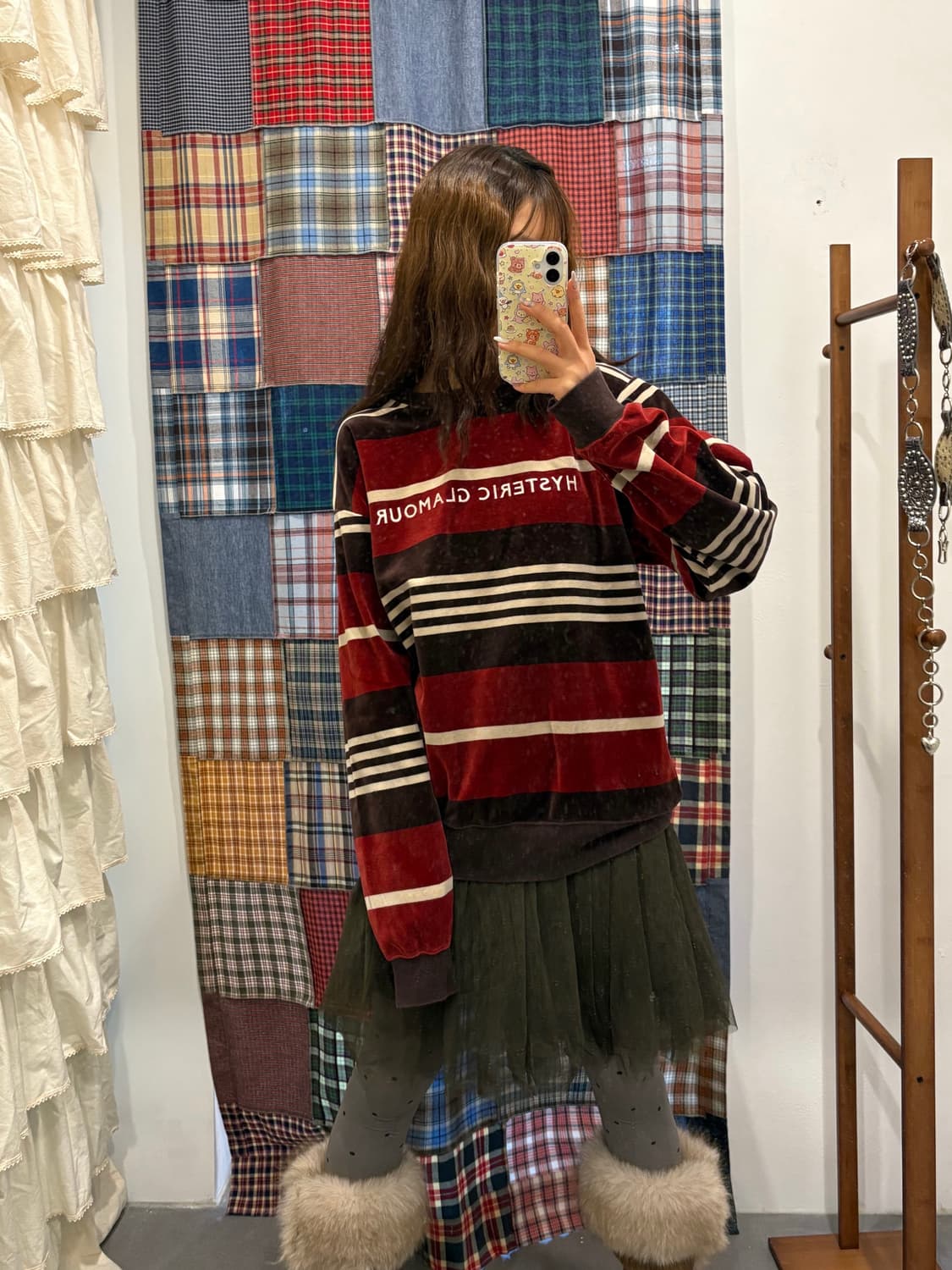 히스테릭글래머 딸기초코 벨벳 니트 상품이미지3