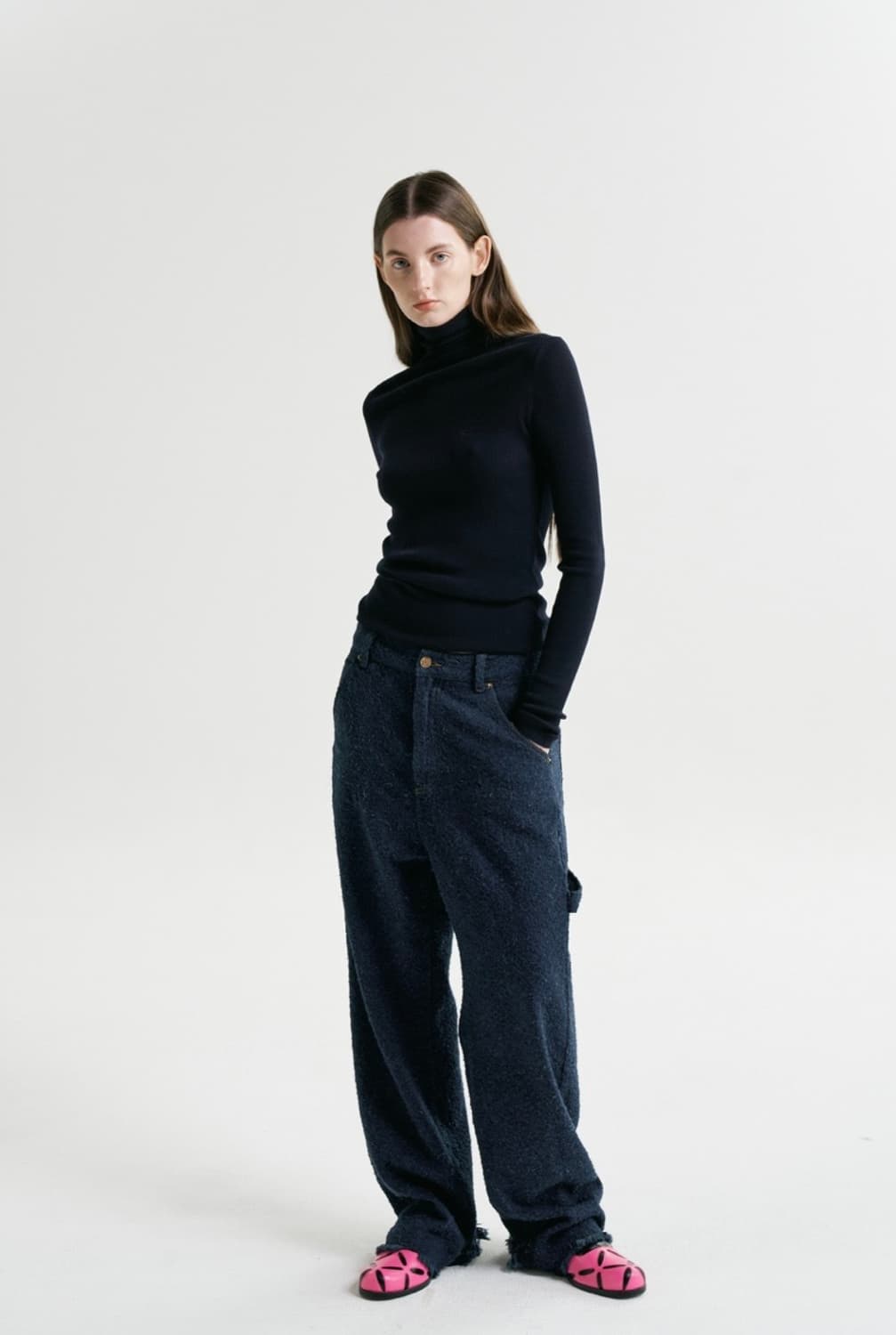 후왓웨어 Flow soft Turtleneck 네이비(M)새상품 상품이미지7