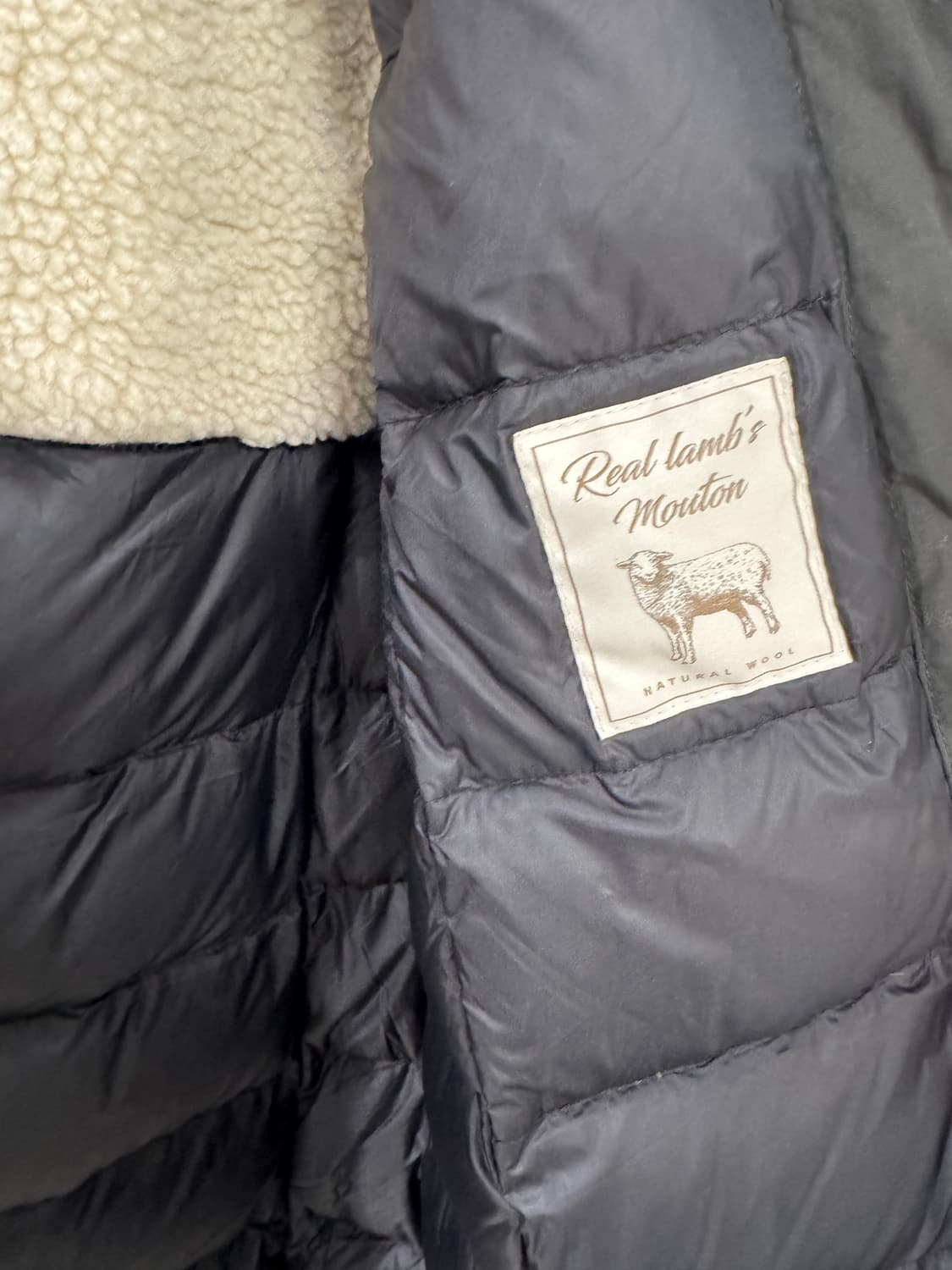 에디바우어 벨티드 카키 양모 롱 패딩 코트 자켓 L 상품이미지8