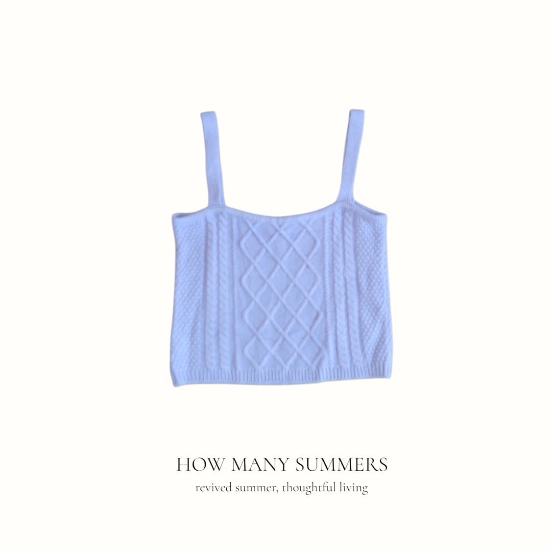 연보라 꽈배기 패턴 슬리브리스(나시) 탑 상품이미지1