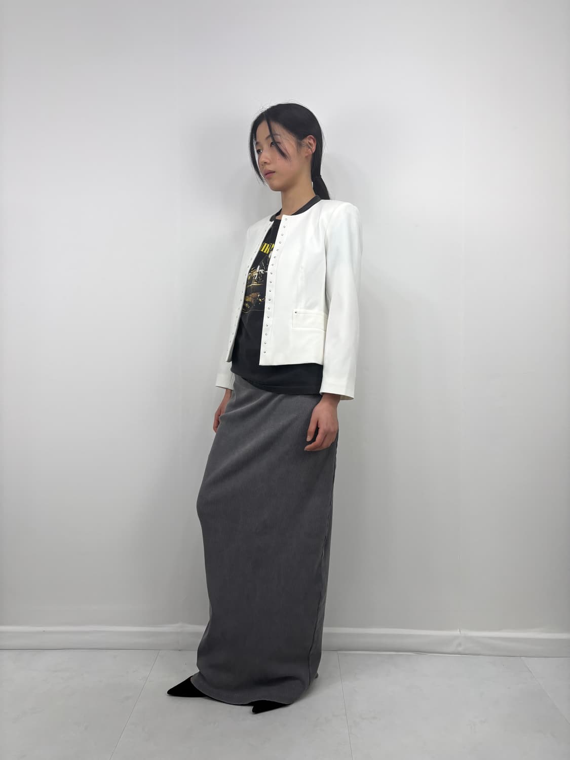 CALVIN KLEIN STUD OPEN JACKET 상품이미지3