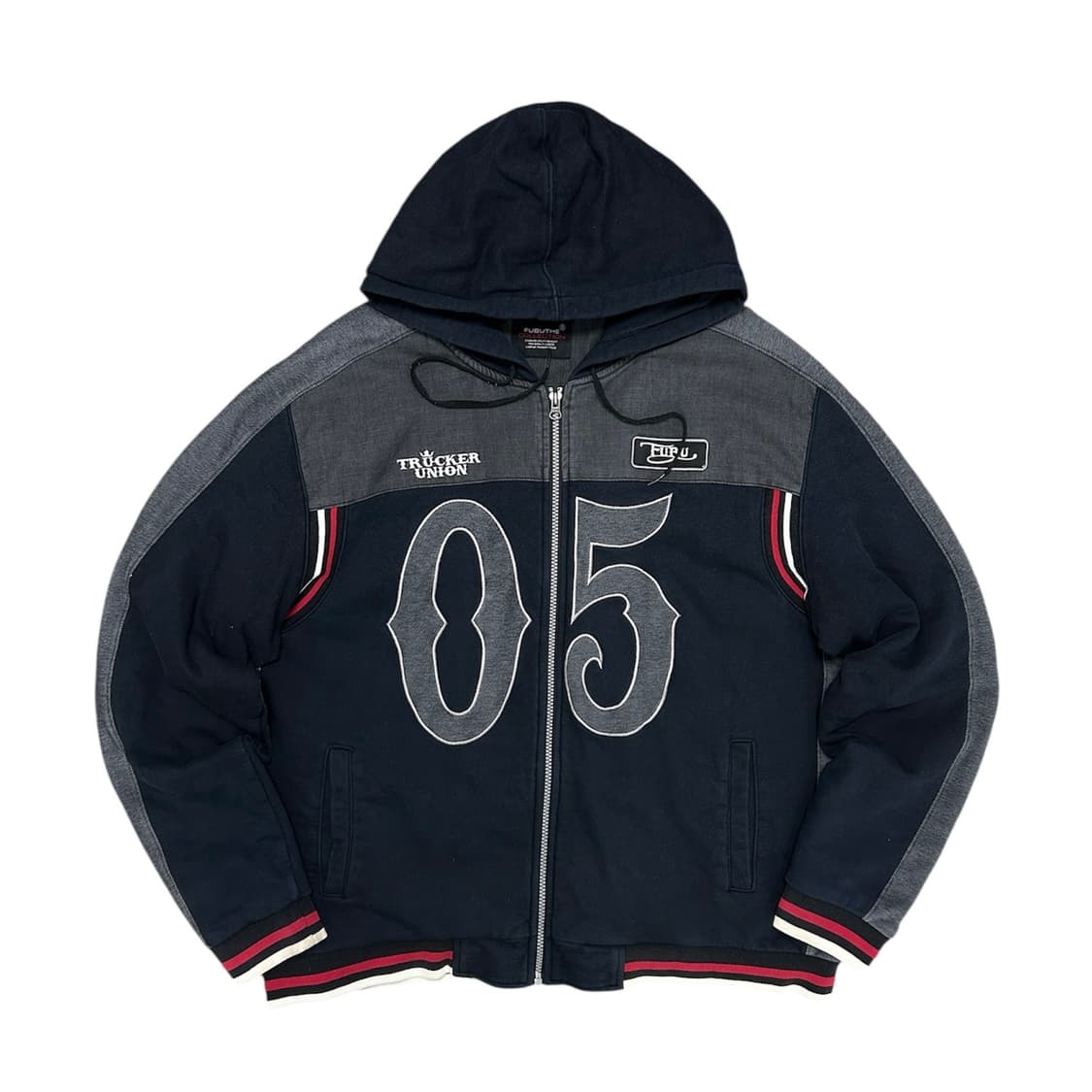 FUBU 후부 올드스쿨 누빔 후드집업 자켓(XL) 상품이미지1