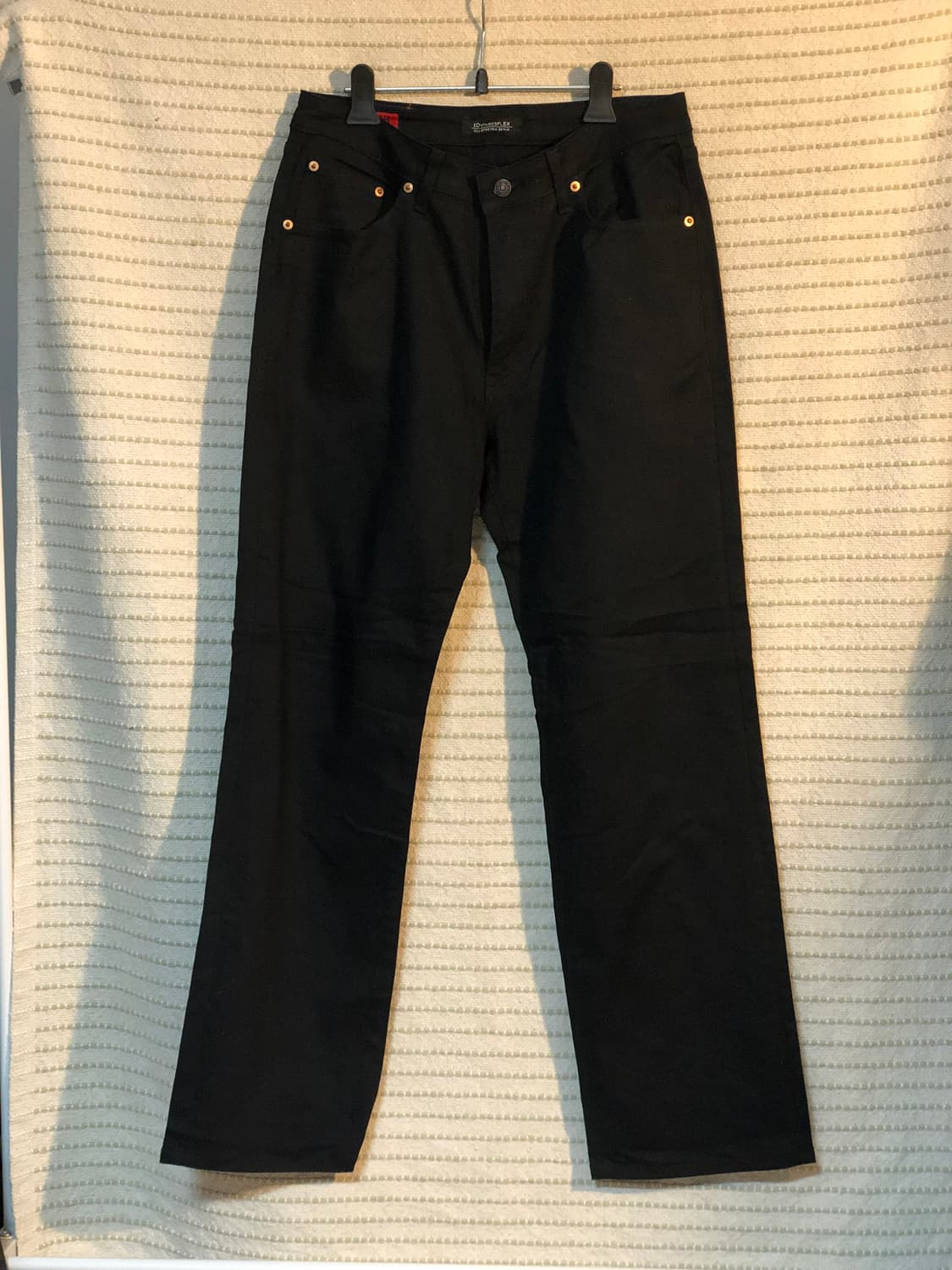 에드윈 F503 플랙스 레귤러핏 흑청 데님 블랙진 34x33 상품이미지1