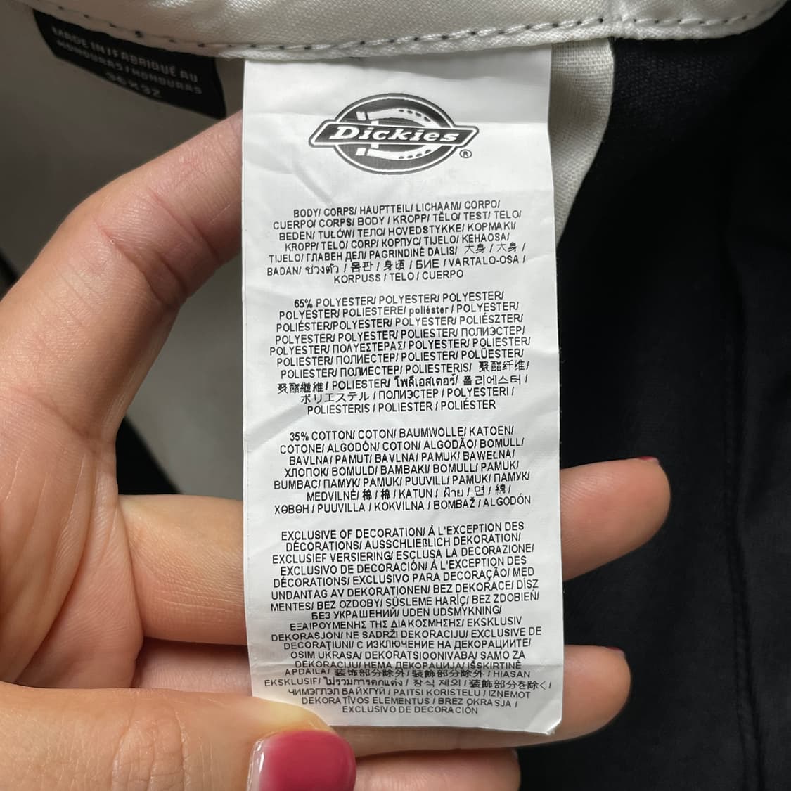 DICKIES 디키즈874 빈티지 블랙 워크 팬츠 A01064 상품이미지10