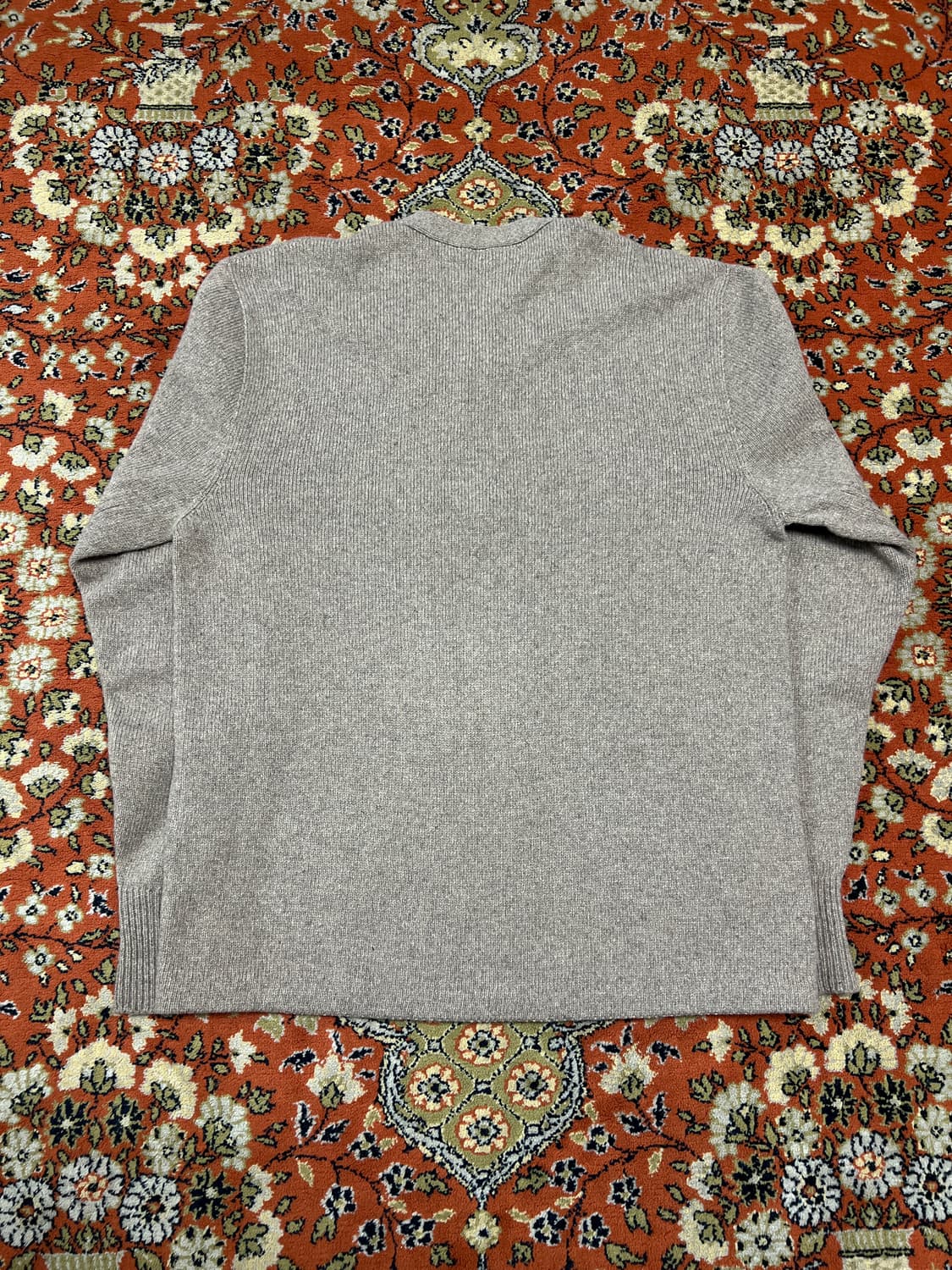 [2] 자고류 홀가먼트 울 니트 헨리넥 베이지 상품이미지2