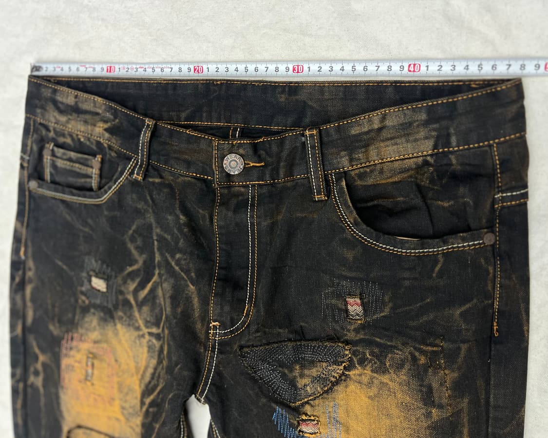 다크블랙 패치워크 데님 36 상품이미지8