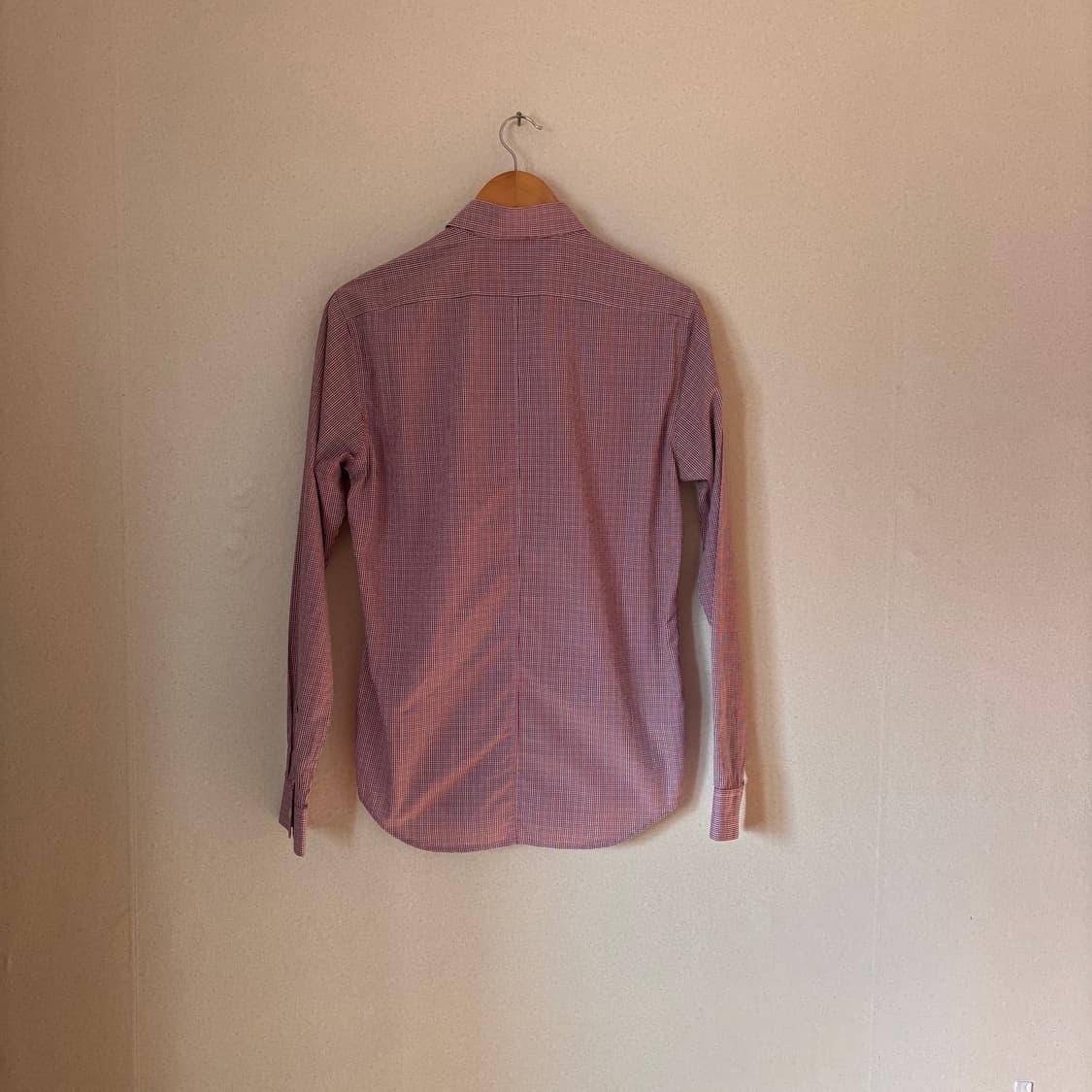 띠어리 S 캐주얼 체크 셔츠 남방 슬림 실루엣 상품이미지5