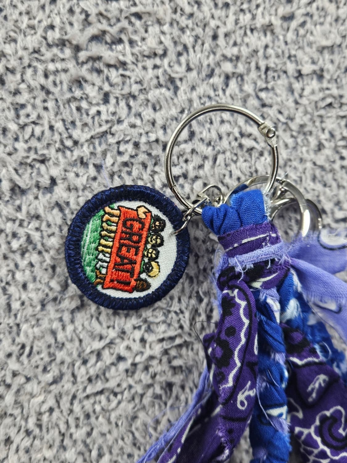 핸드메이드 커스텀 패치 반다나 카라비너 키링 ( OS ) / 10874 상품이미지3