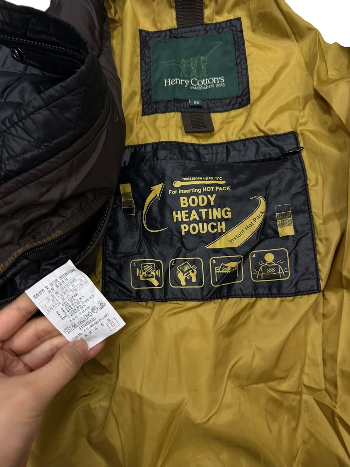 헨리코튼 덕다운 유광패딩 블랙 (M) 상품이미지9