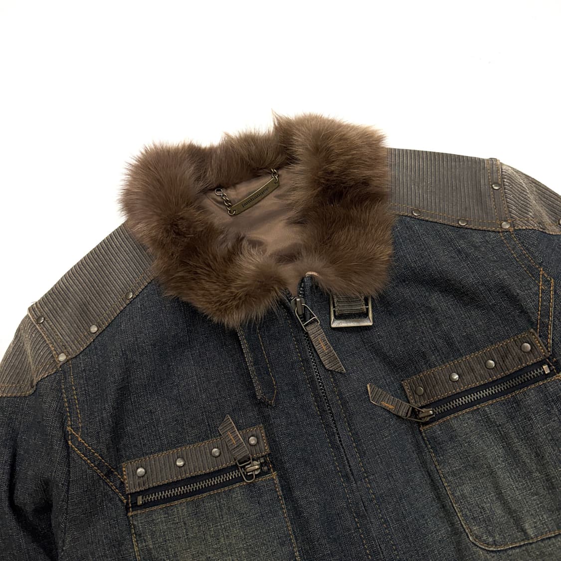 폭스퍼 Y2K 레더도킹 펑크 집업 자켓 상품이미지3