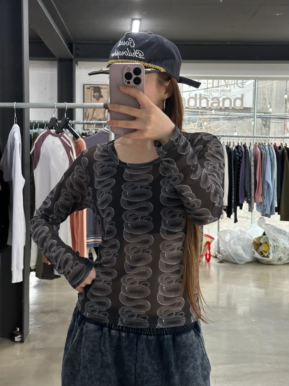 히스테릭글래머 스네이크 루프패턴 롱슬리브  상품이미지3