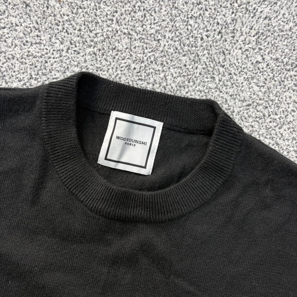 110 우영미 남성 스퀘어라벨 울 니트 0423J 상품이미지2