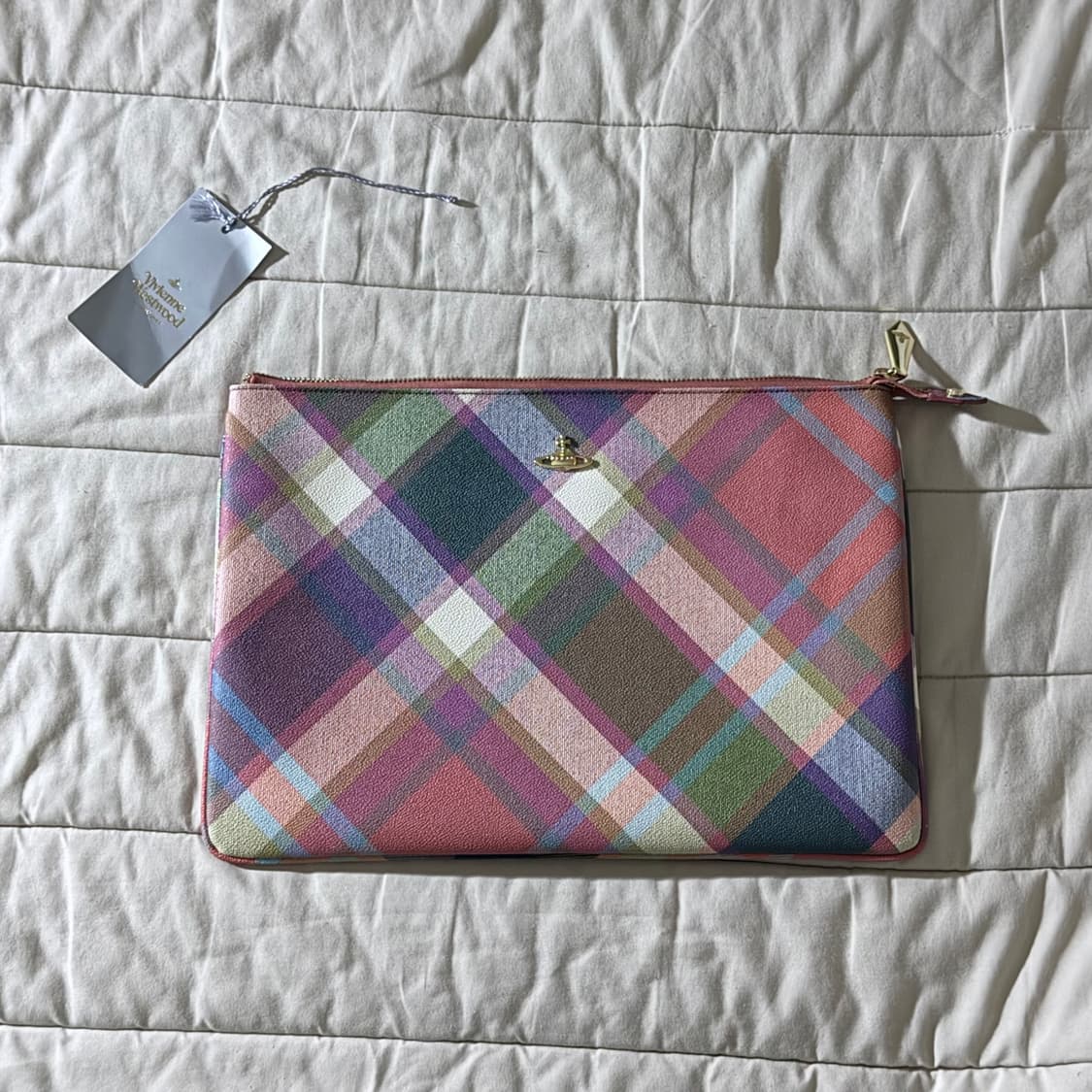 비비안웨스트우드 체크 클러치백 파우치 가방 상품이미지1