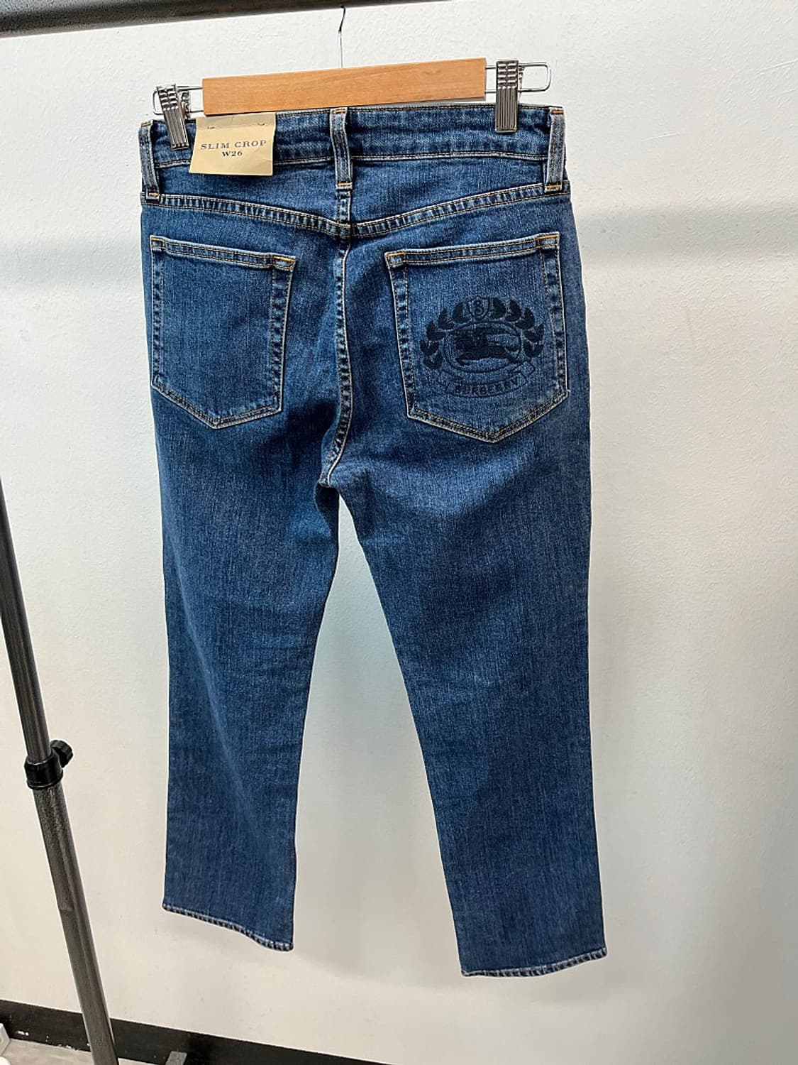 여) 버버리 자수 중청 크롭진  상품이미지7