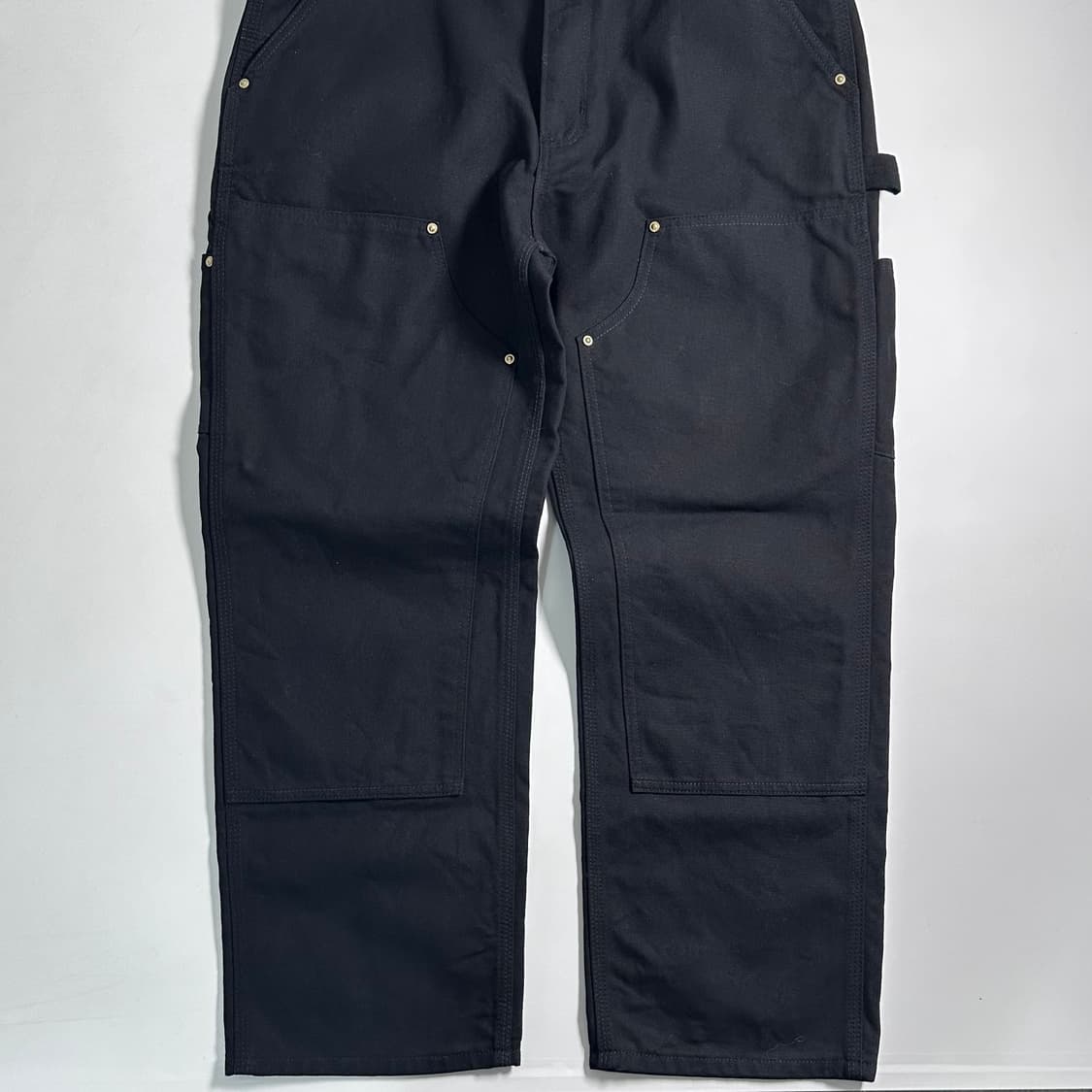 칼하트 b01 블랙 캔버스 더블니 팬츠  상품이미지4