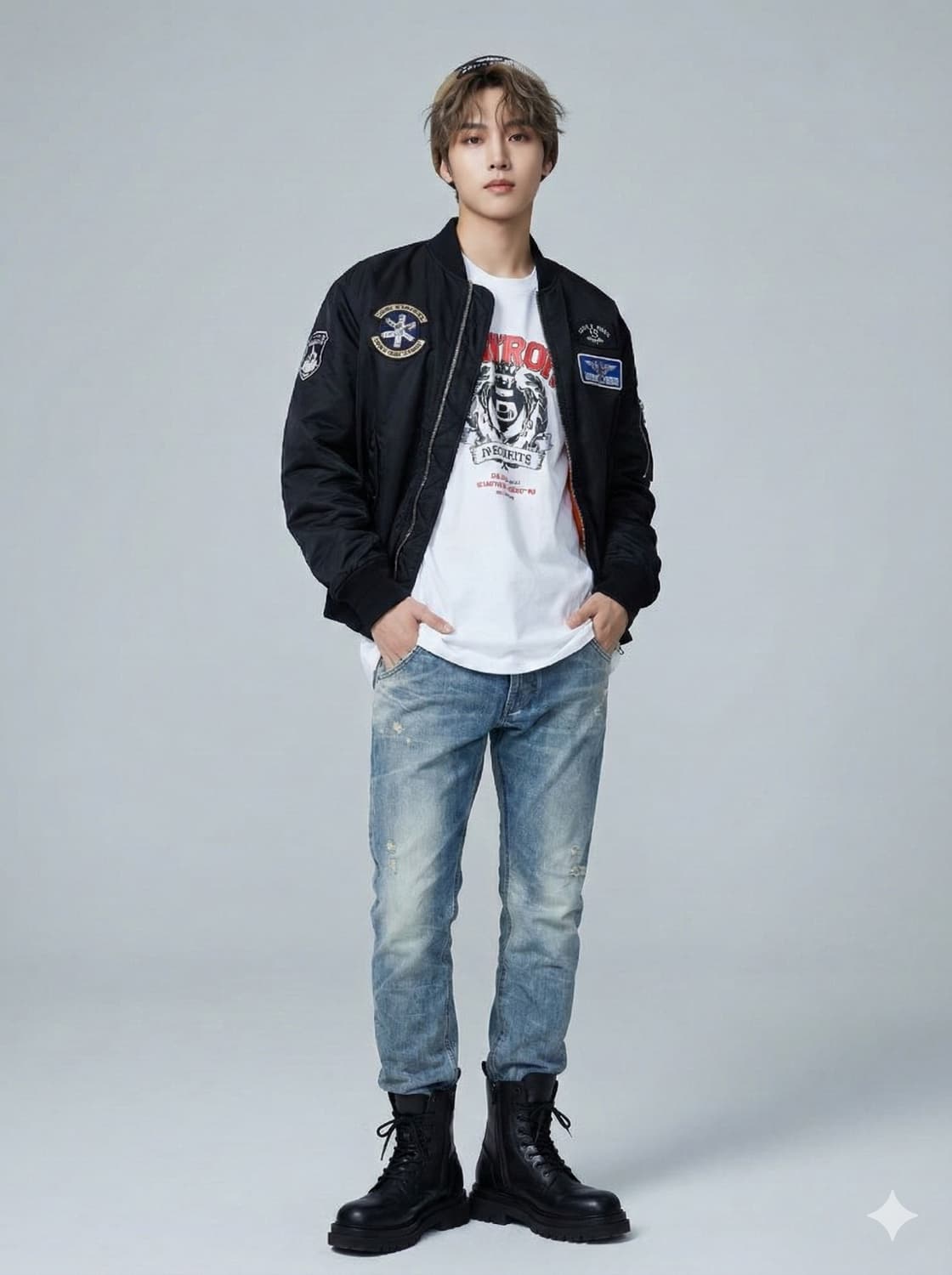 디젤 KROOLEY 레귤러 슬림 캐롯핏 데님 팬츠 상품이미지1