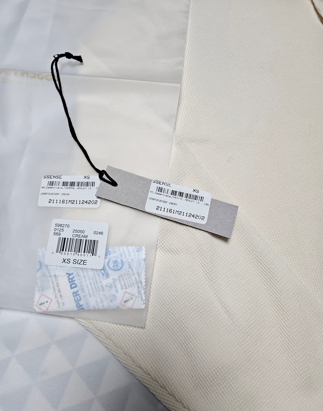 [xs] 피어오브갓 에센셜 와플 코튼 헨리넥 상품이미지6