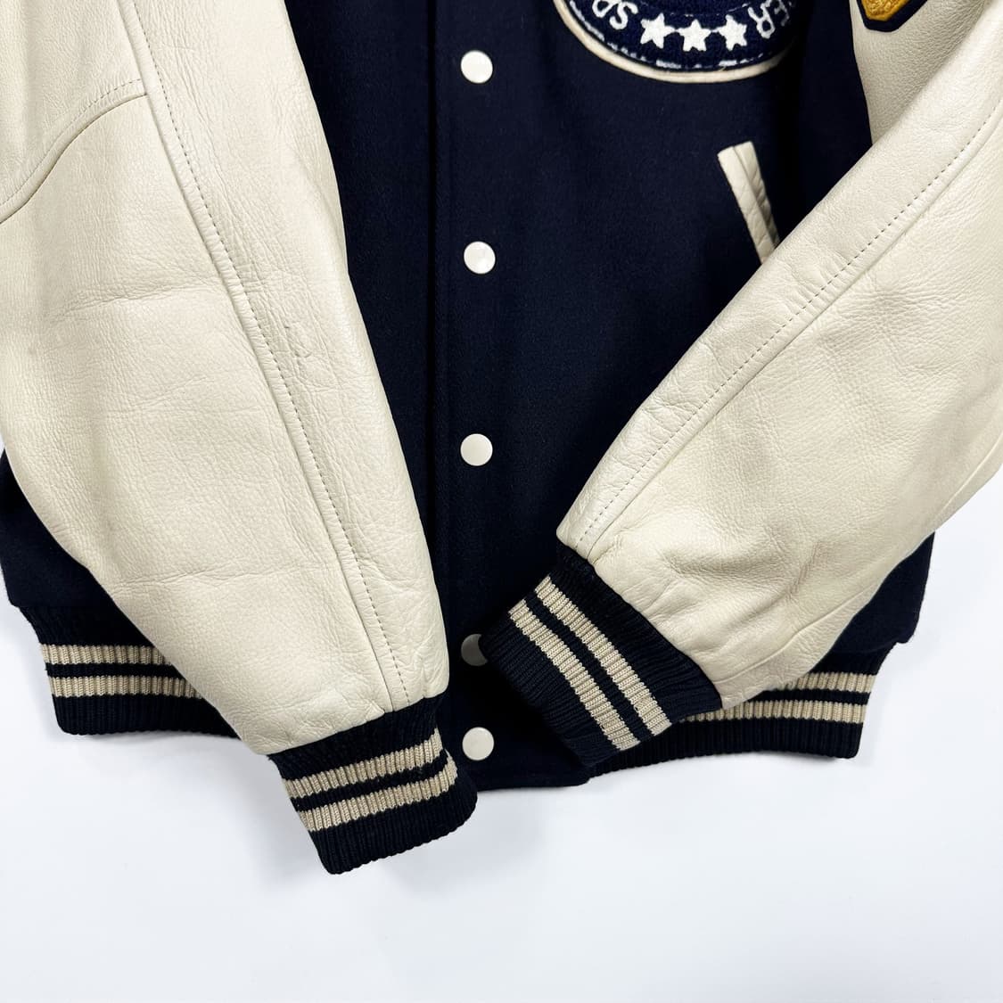 맥그리거 빈티지 울 모직 레더 바시티자켓 M 상품이미지6