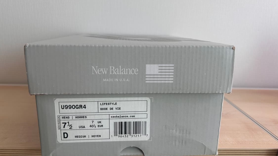 [새상품] 뉴발란스 990v4 그레이 255 상품이미지1