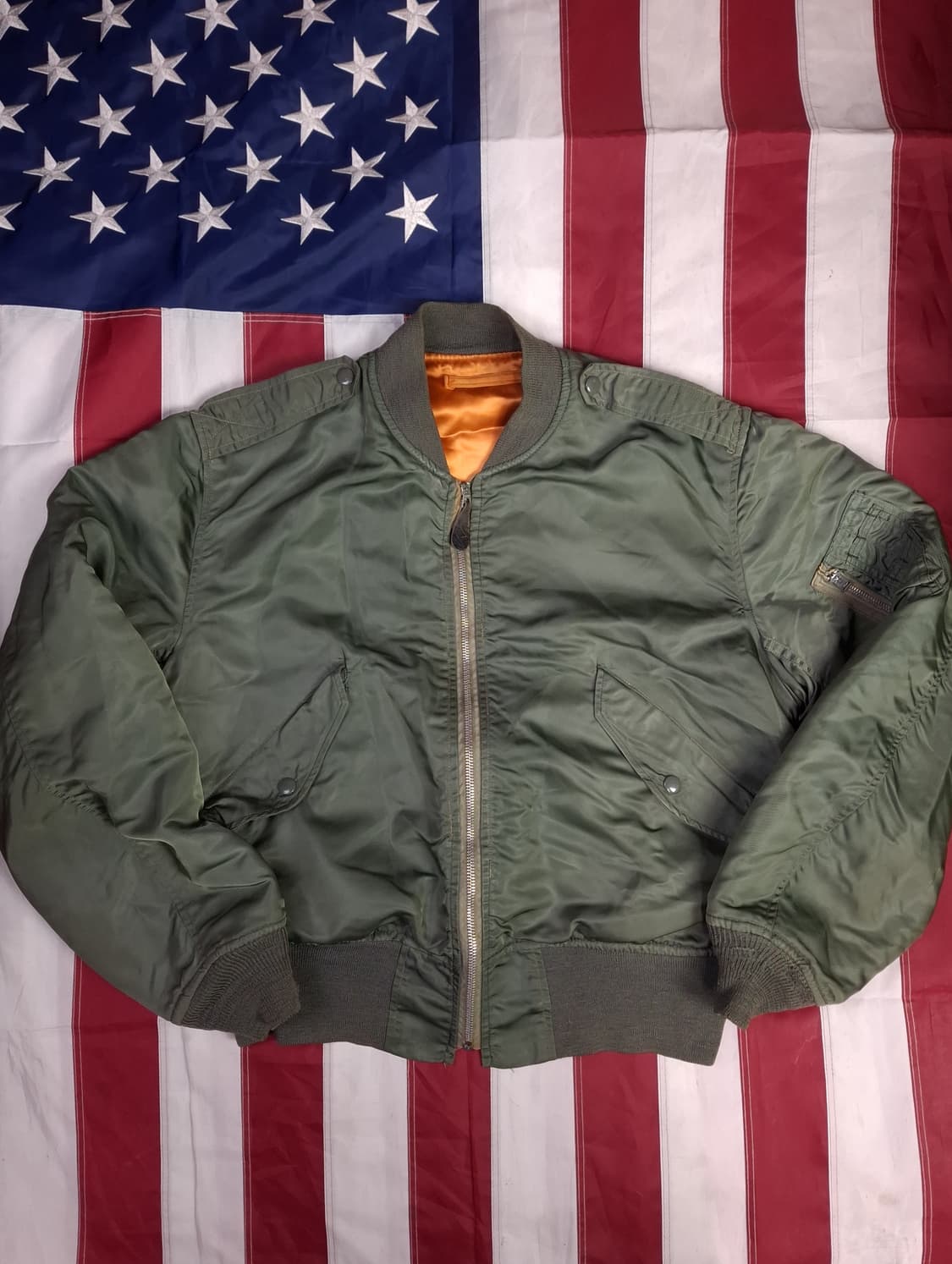 오리지날 미공군 지급용 70's 알파사 L-2B 항공자켓 상품이미지1