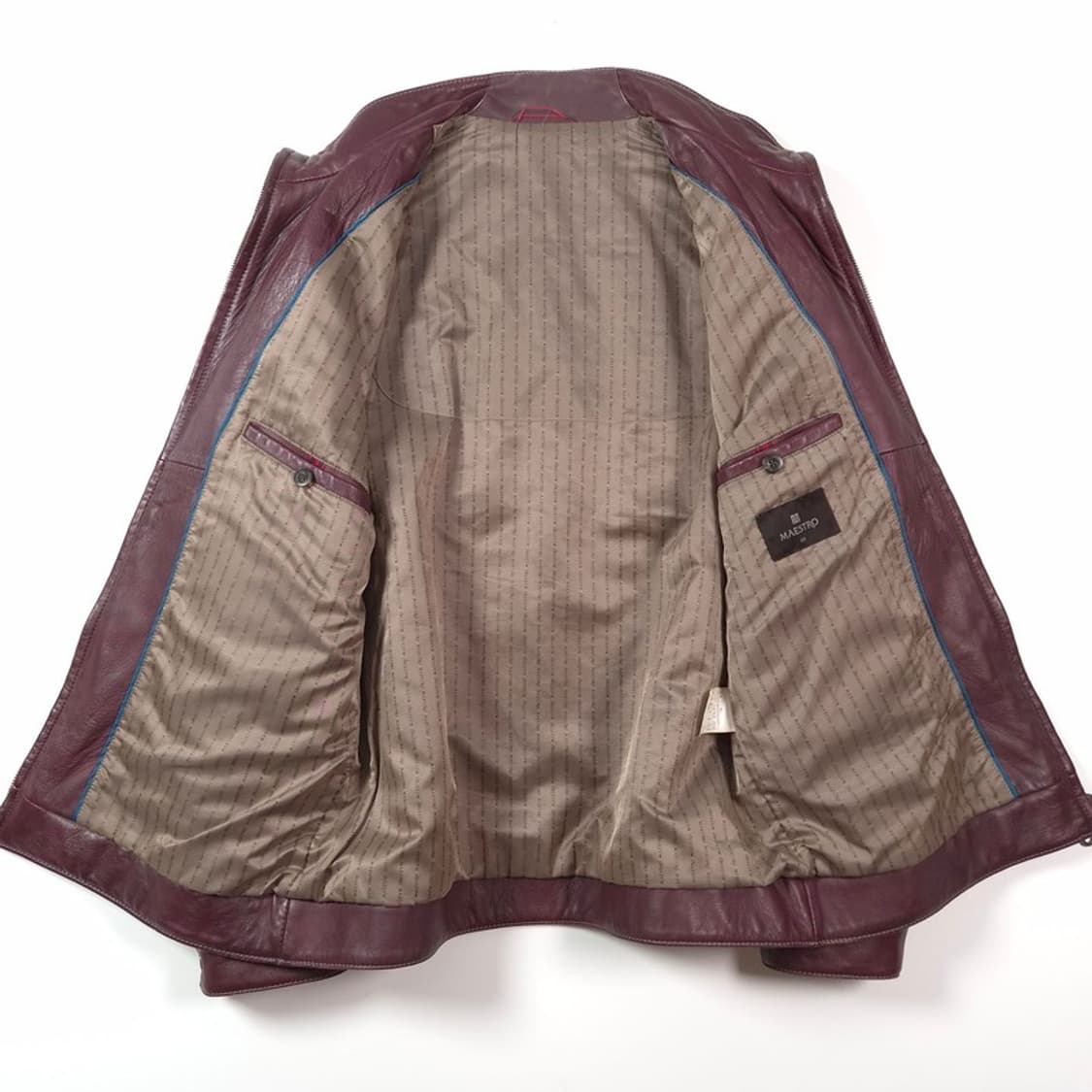 마에스트로 천연 양가죽 스탠드칼라 블루종 자켓 L 상품이미지7