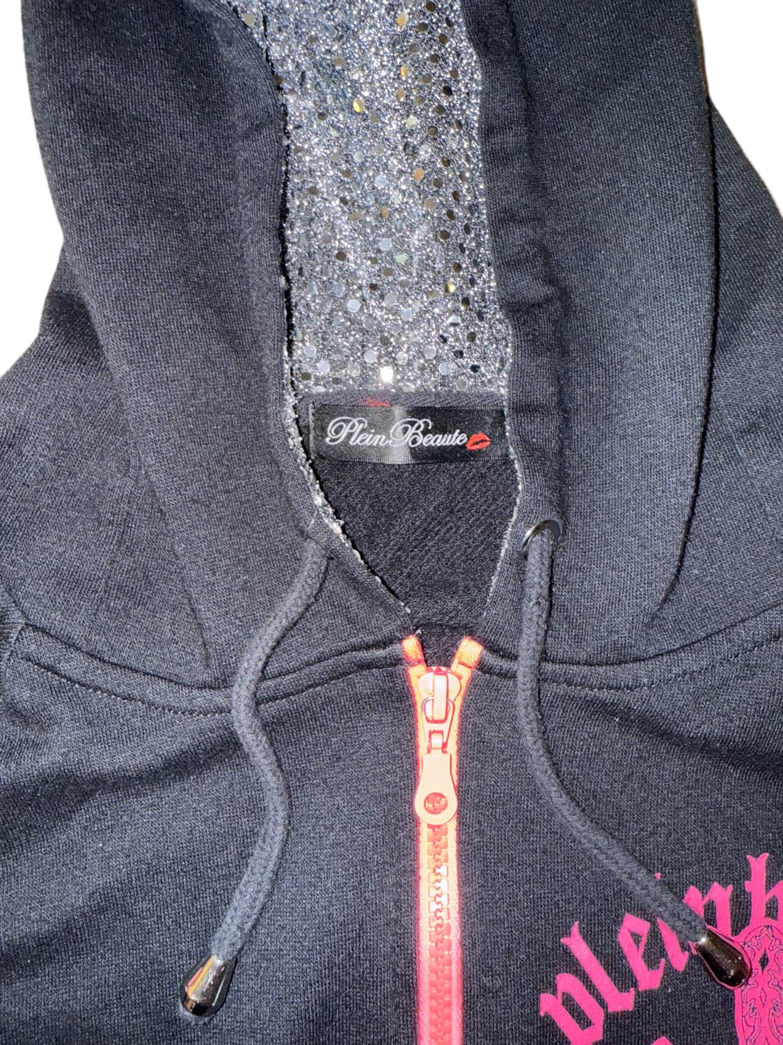 Plein BeauteY2K 갸루 악마 블랙핑크 후드 집업 상품이미지3