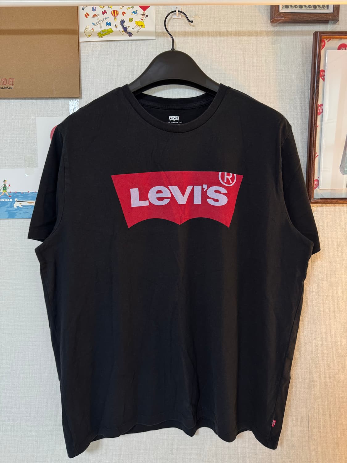 [XL]리바이스 베트윙 로고 반팔티 블랙 상품이미지1