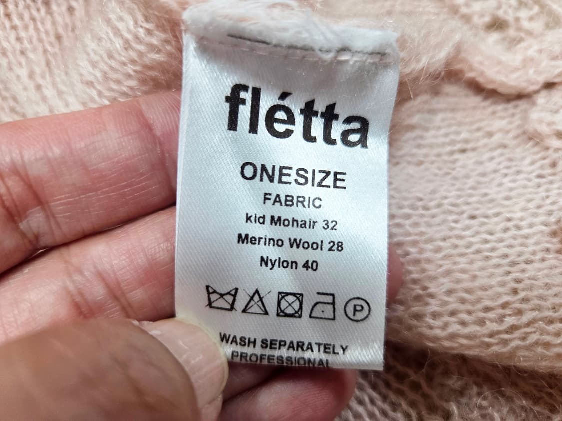 플레따(fletta) 키드모헤어 로즈 가디건 프리사이즈 상품이미지7