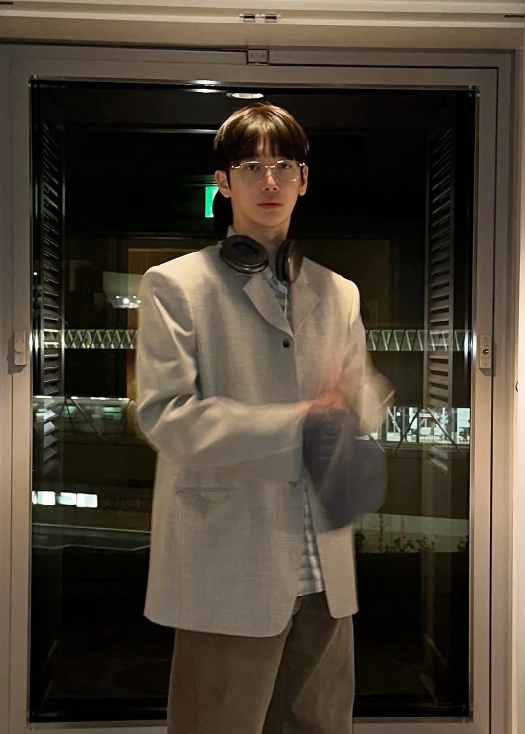 Recto 그레이 오버사이즈 싱글 브레스트 블레이저 상품이미지3