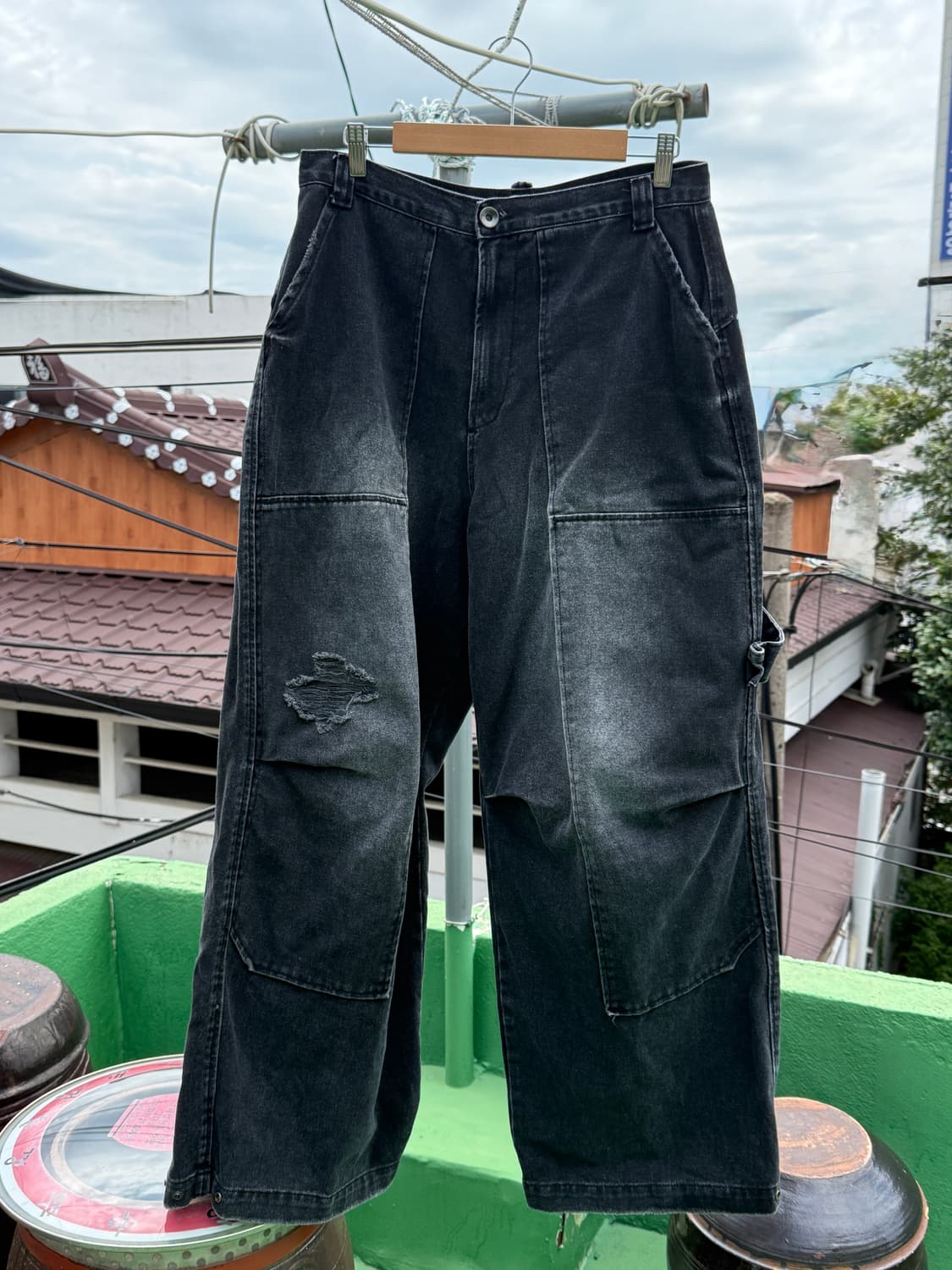 ETCE Washed Gardener Pants Black  상품이미지1