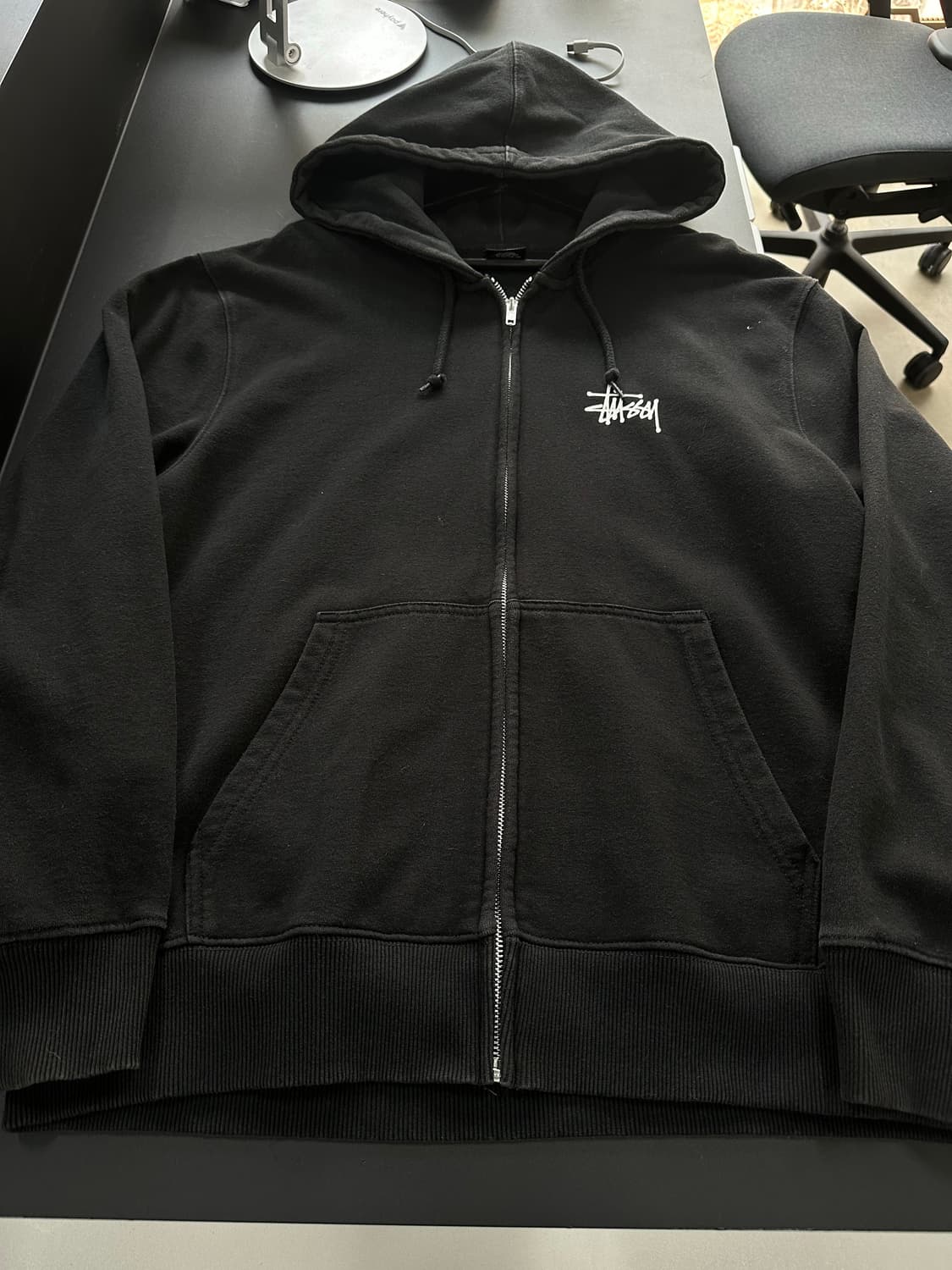 스투시 스탁 백로고 후드집업 상품이미지5